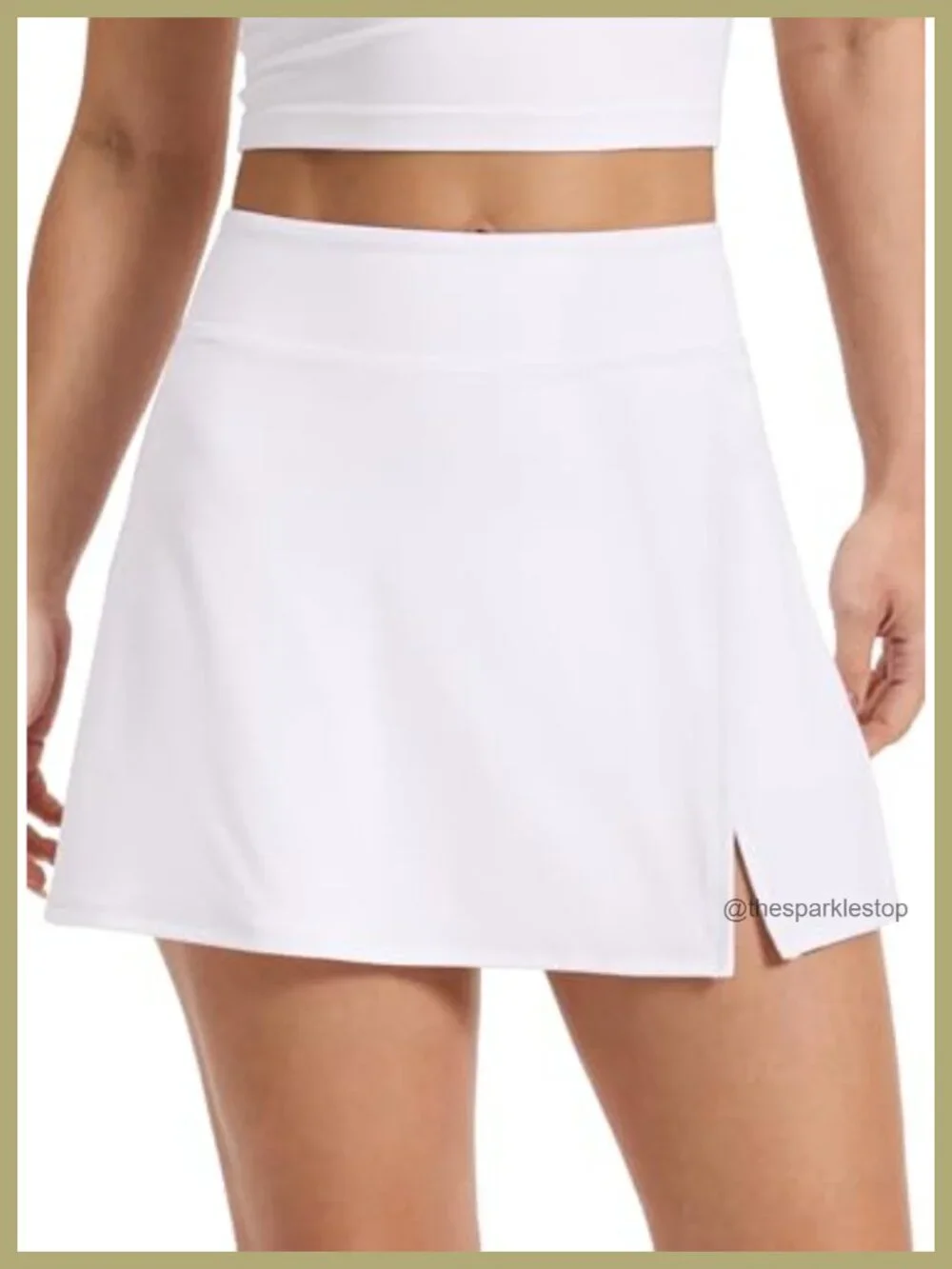 Butterlift High Rise Side Slit Golf Skirt with Built-in Shorts and Pockets